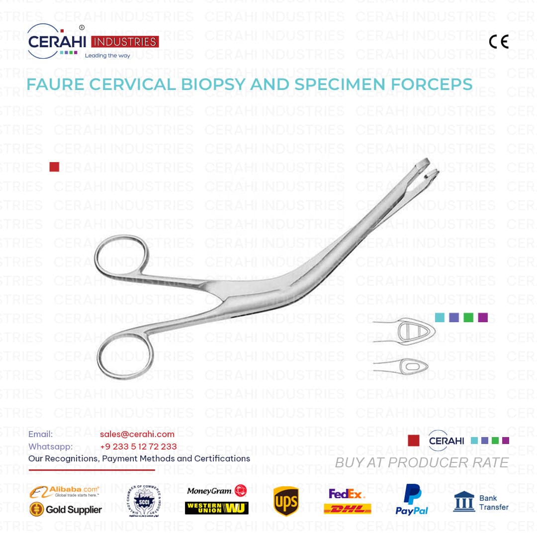 Buy Faure Cervical Biopsy and Specimen Forceps Durable and High Quality Crocodile Forceps