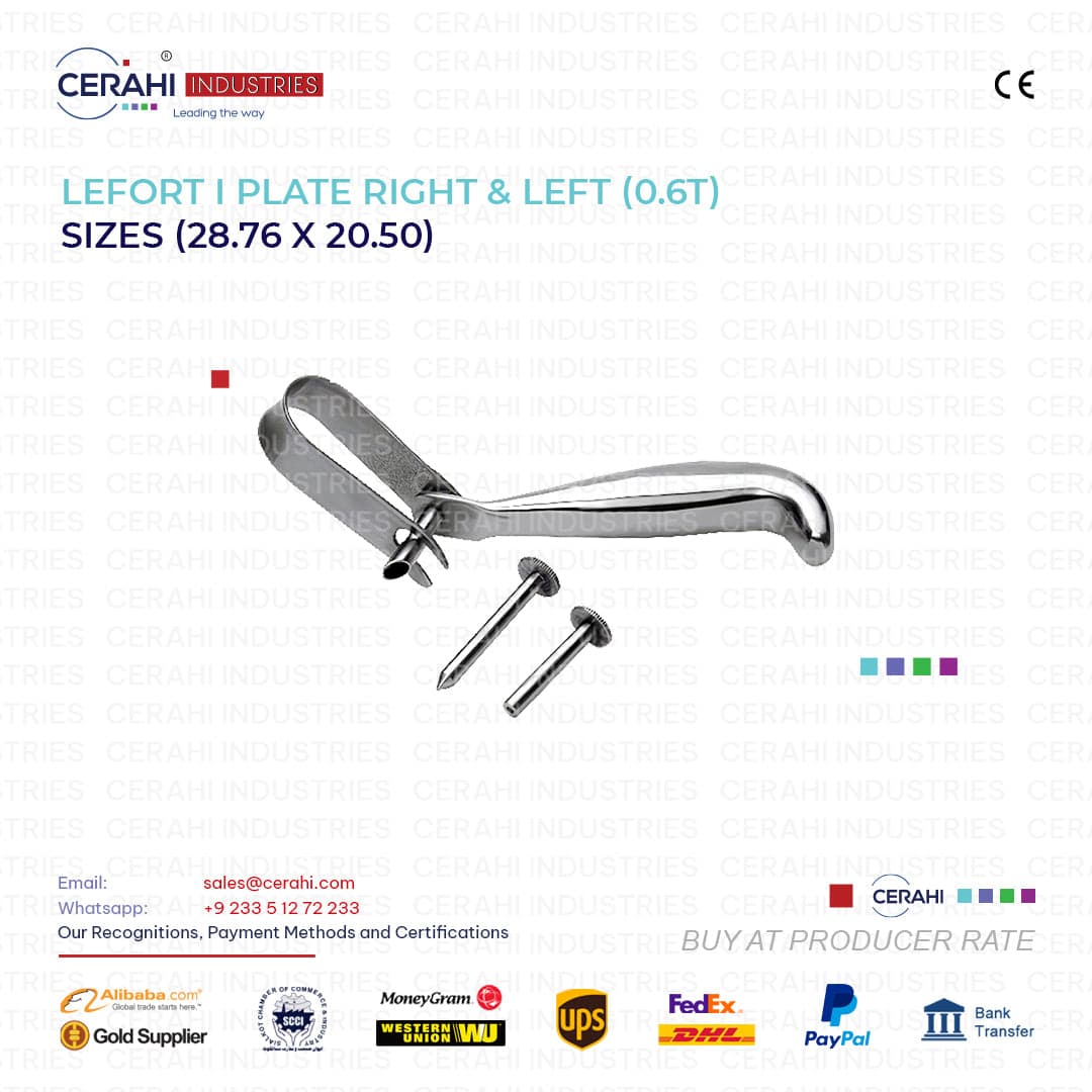 Buy Premium Lefort Plate Right and Left (0.6T) for Maxillofacial Surgery