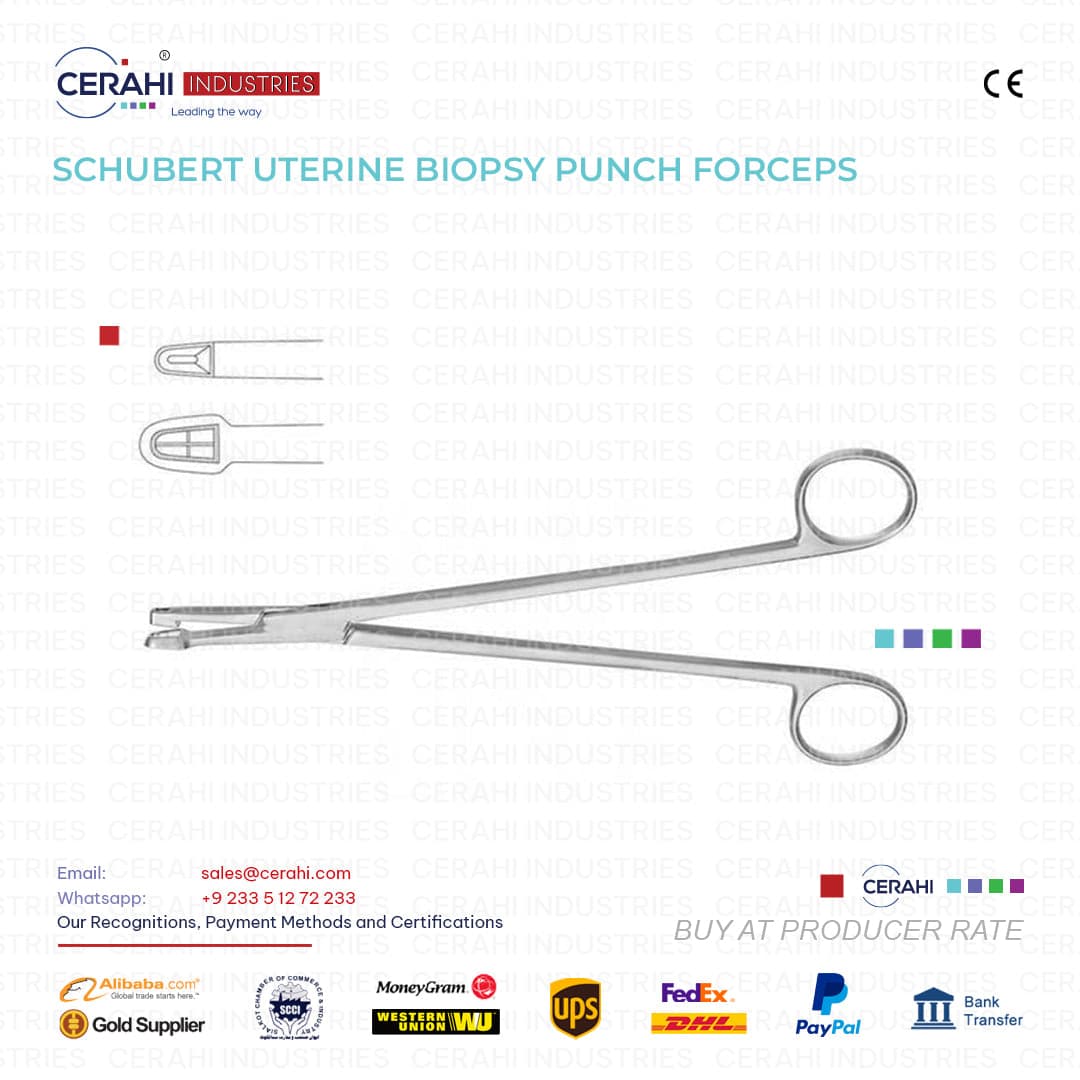 Buy Schubert Uterine Biopsy Punch Forceps Durable and High Quality Crocodile Forceps
