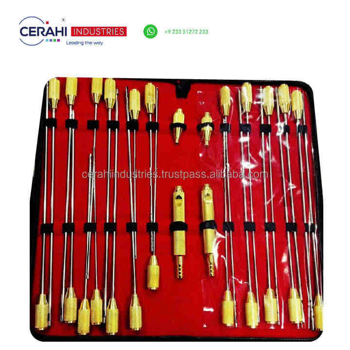 Grab the Premium Complete Liposuction Cannula Set 27 Pcs Trusted Lipo Set CE ISO