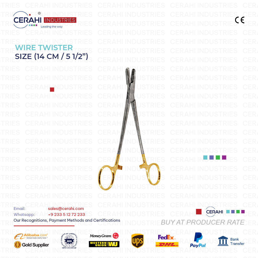 Wire Twister 14 cm 51/2 | Maxillofacial Surgical Instrument