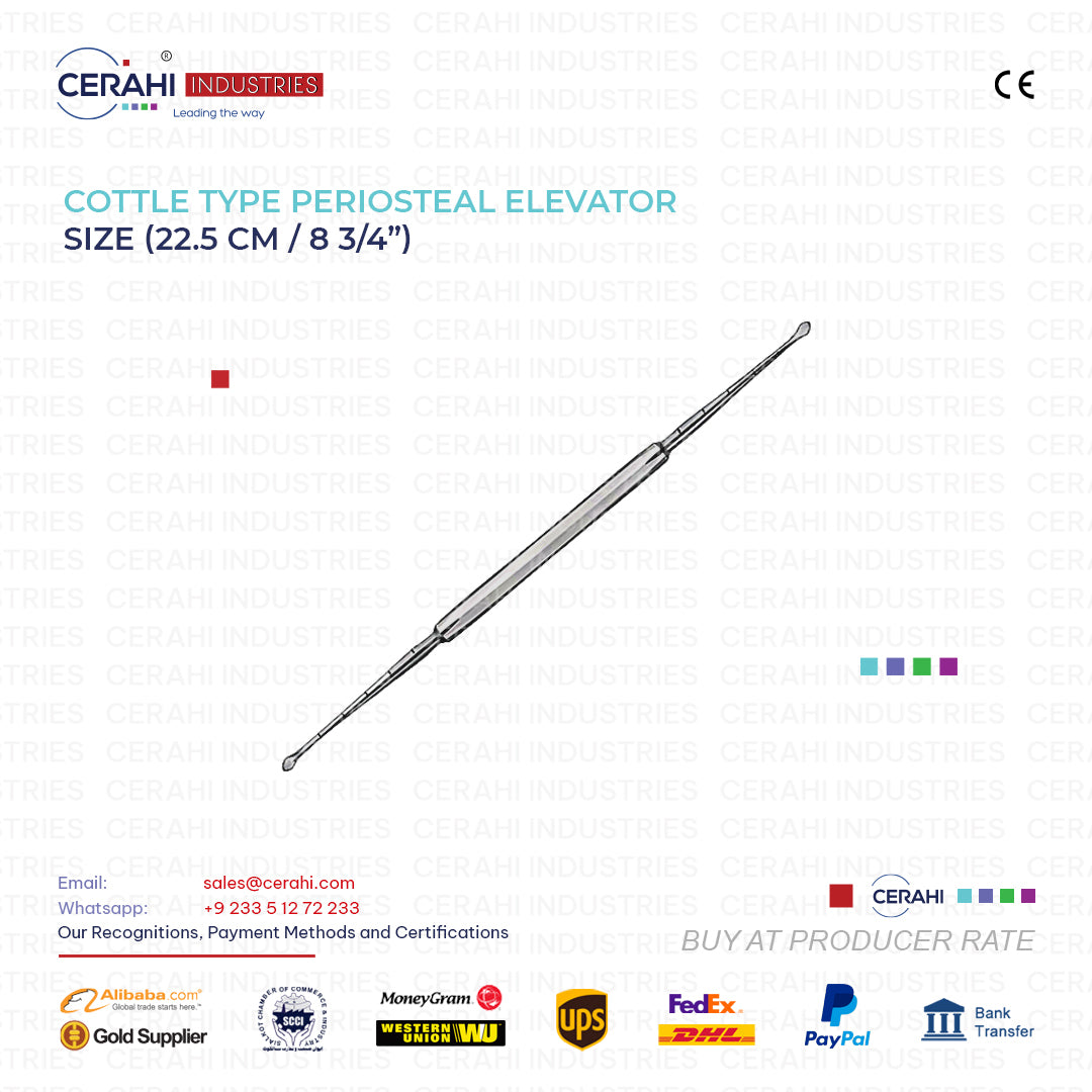 Cottle Type Periosteal Elevator 22.5CM Durable Surgical Tool