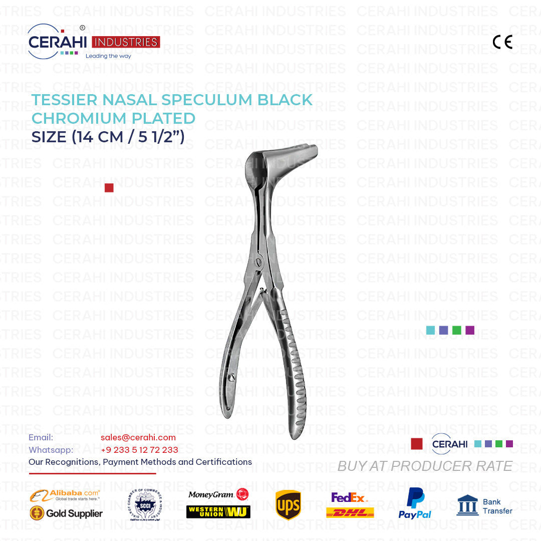 Tessier Nasal Speculum Black Chromium 14CM 5 1/2