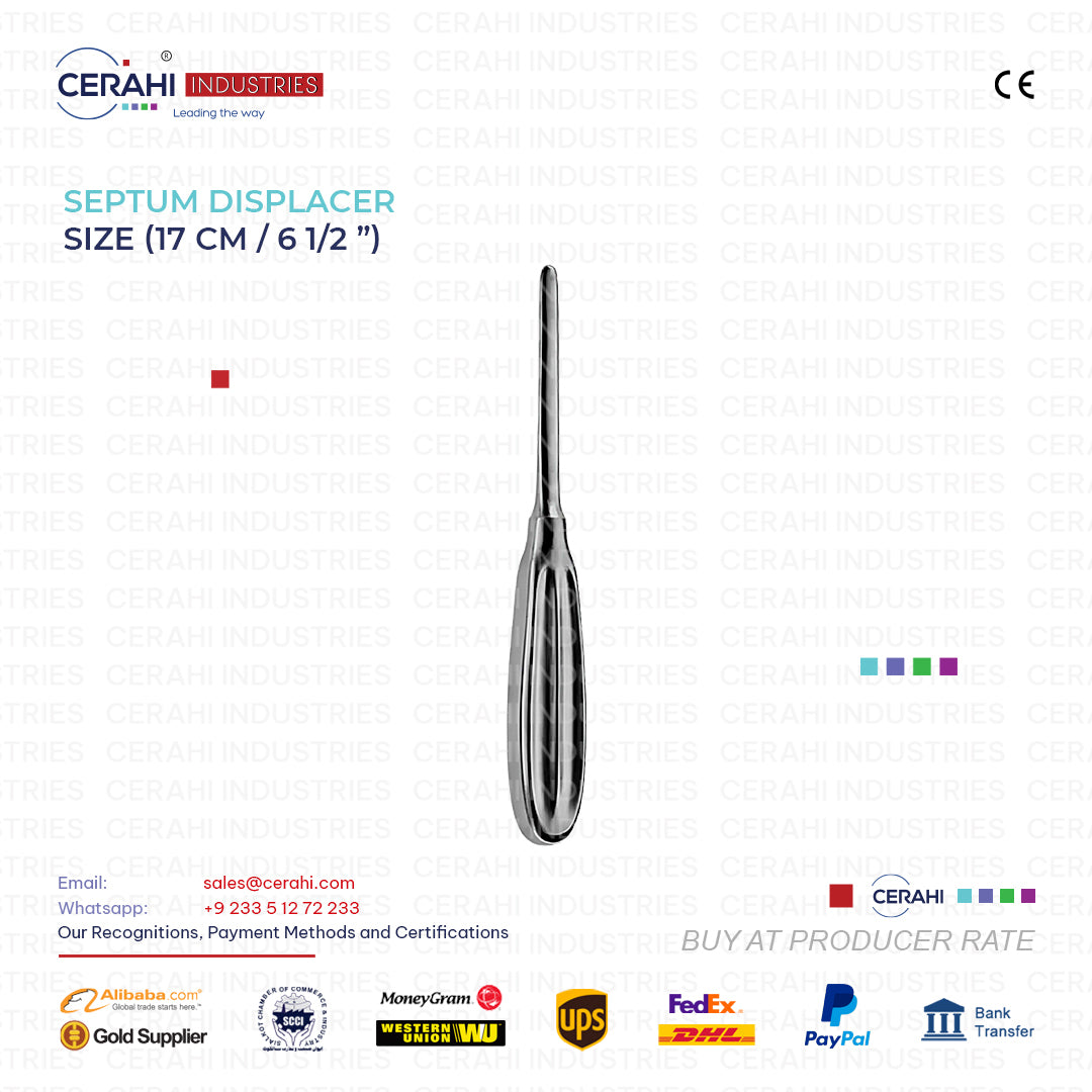 Septum Displacer 17CM 6 1/2 Titanium Surgical Instrument