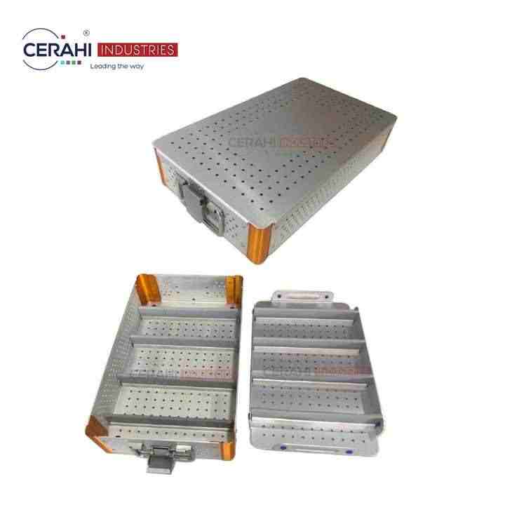Instrument Boxes Empty Aluminum DHS and DCS Small Sterilization Box Best Quality Surgical Supplies