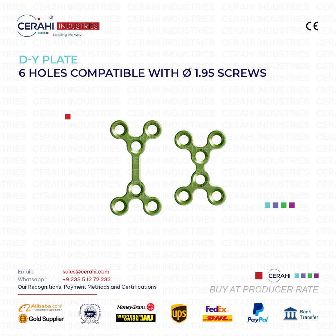 D-Y Plate 6 Holes | Titanium Maxillofacial Plate