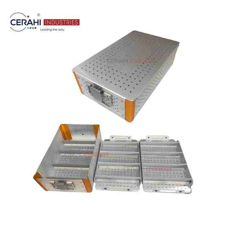 Instrument Boxes Empty Aluminum DHS and DCS Medium Sterilization Box Best Quality Surgical Supplies