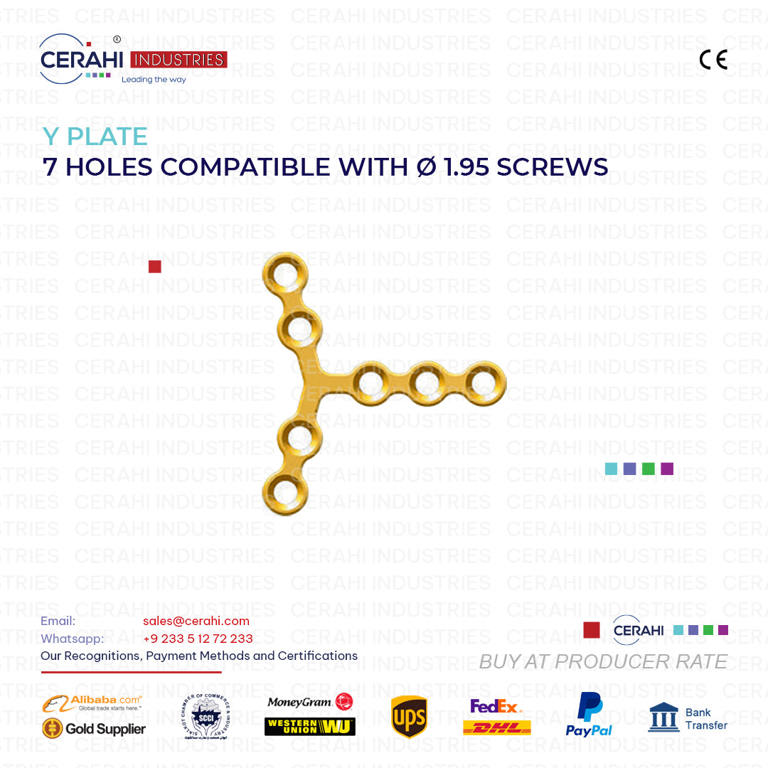 Y Plate with 7 Holes | Titanium Maxillofacial Plate